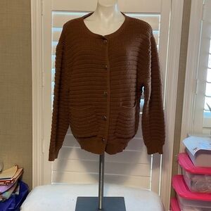 SHEIN Brown Women's Cardigan Sweater